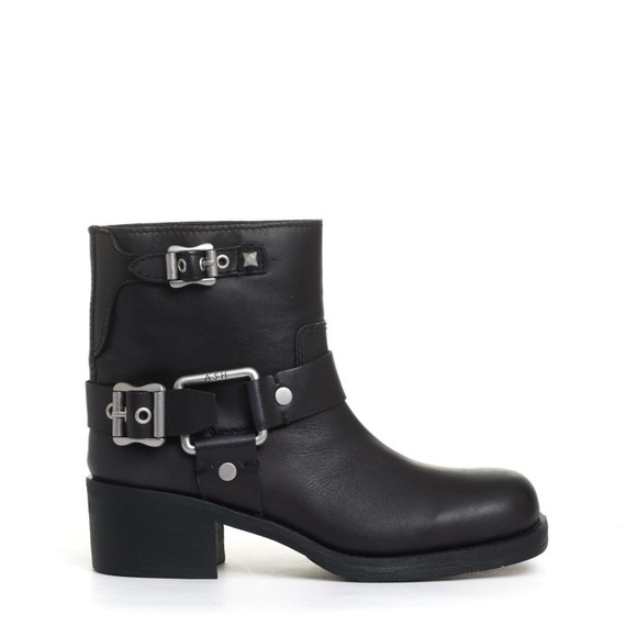 Ash Ankle-High Biker Boots With Buckle Detail - NWT - Picture 1 of 3